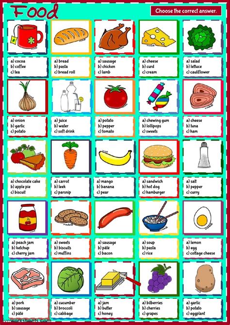 After you practice the food vocabulary, check out food bingo cards, game cards, and english wordsearch worksheets for your class. The food interactive and downloadable worksheet. You can ...