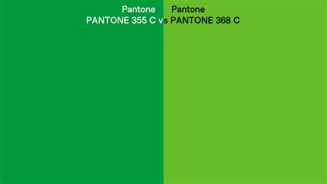 Pantone 355 C Vs PANTONE 368 C Side By Side Comparison