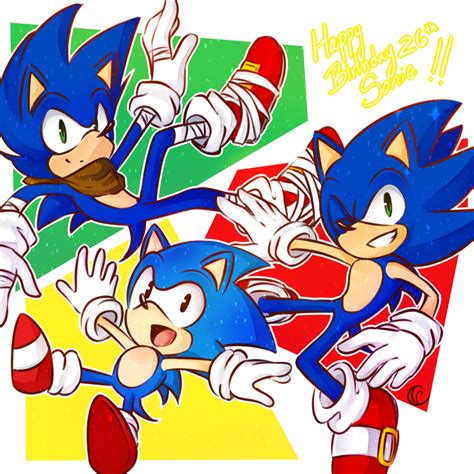 Sonic 26th Anniversary And Speedpaint By Tsubaki977 On Deviantart