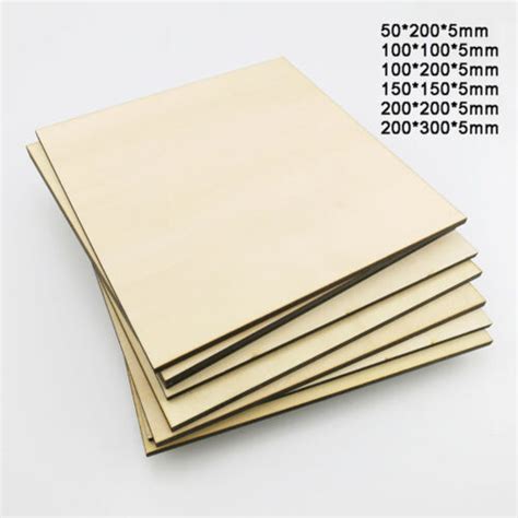 Hardwood Plywood Sheets Wooden Board Plate 5mm Thick Various Sizes
