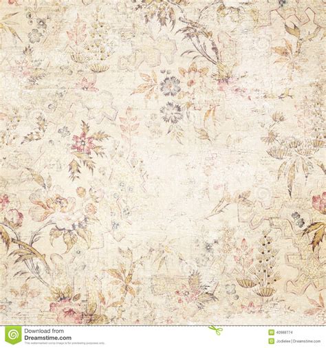 Vintage Distressed Floral Background Stock Photo Image