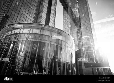 Skyscrapers Against Blue Sky Stock Photo Alamy