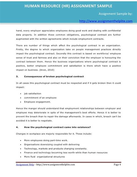 Hr Assignment Sample By
