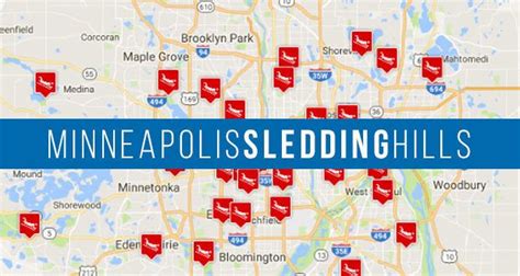 Map Of The 38 Best Sledding Hills In Minneapolis For Winter Thrill