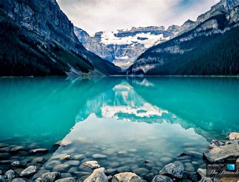 The Marvelous Crystal Blue Lake Louise At Banff National Park In
