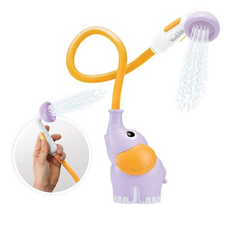 Run the bathwater and adjust the balance between hot and cold until the water is pouring at a temperature that suits you. Yookidoo Baby Bath Shower Head - Elephant Water Pump and ...