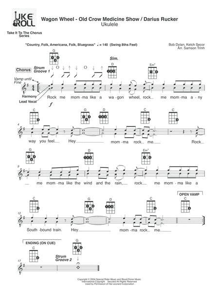 Wagon Wheel Ukulele By Darius Rucker Digital Sheet Music For Lead