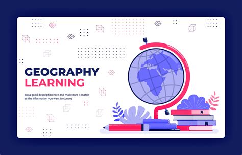 Landing Page Vector Illustration Of Geography Learning Cartography For