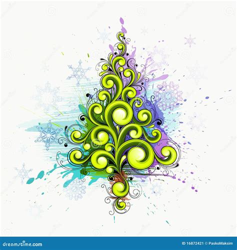 Abstract Christmas Tree Stock Vector Illustration Of Paint 16872421