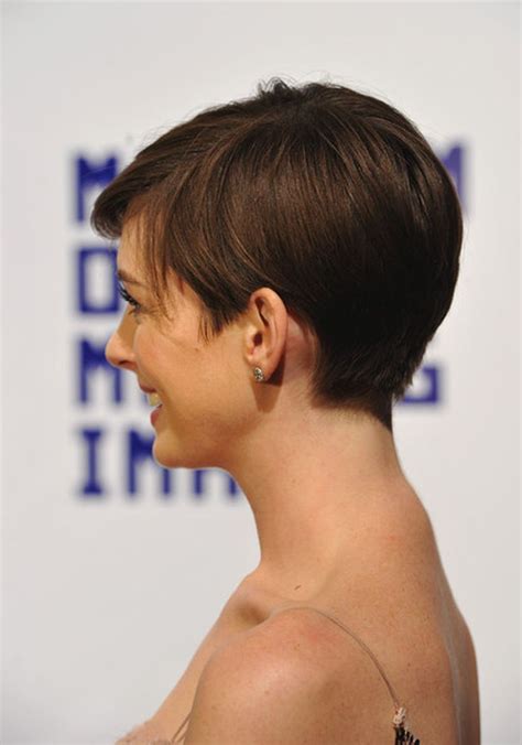 Also known as a crop top haircut, this classic hairstyle comes with short cut sides, short hair on top and a cropped fringe. Stylist back view short pixie haircut hairstyle ideas 6 ...