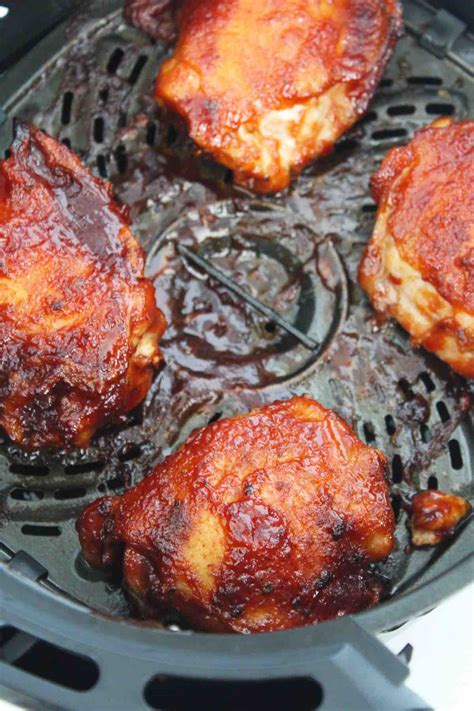 Air Fryer Bbq Chicken Thighs The Six Figure Dish