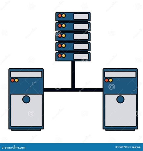 Network Server Isolated Icon Design Stock Vector Illustration Of