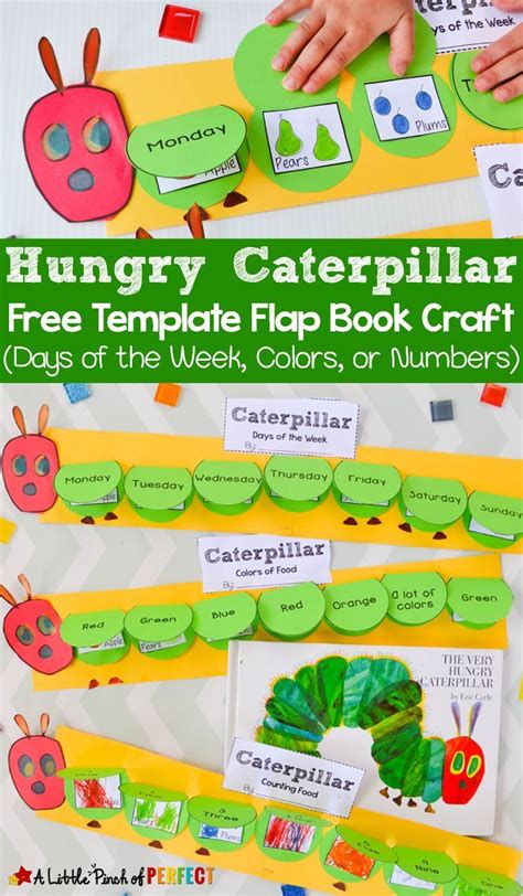 Hungry Caterpillar Flap Book Craft And Free Template 3 Craft Templates
