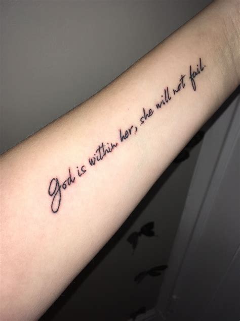 “god Is Within Her She Will Not Fail” Psalm 46 5 I Got This As My First Tattoo And Absolutely