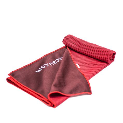 Mesh Fabric Silkscreen Printed Logo Microfiber Cooling Towel With