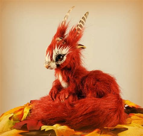 Red Squirrel Doll Poseable Fantasy Creature By Rikercreatures Cute