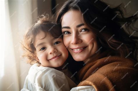Premium Ai Image A Mother And Her Child Are Hugging And Smiling