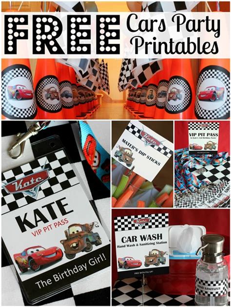 Free Cars Birthday Party Printables
