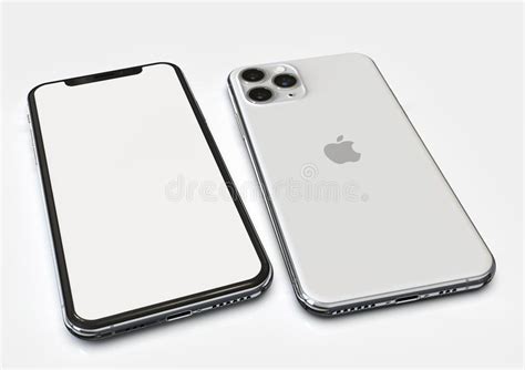 Apple Iphone 11 Pro Silver 2019 Front And Back Editorial Stock Photo