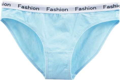 Women Cotton Panties Pack Hip Briefs Letters Wide Brim Solid Color