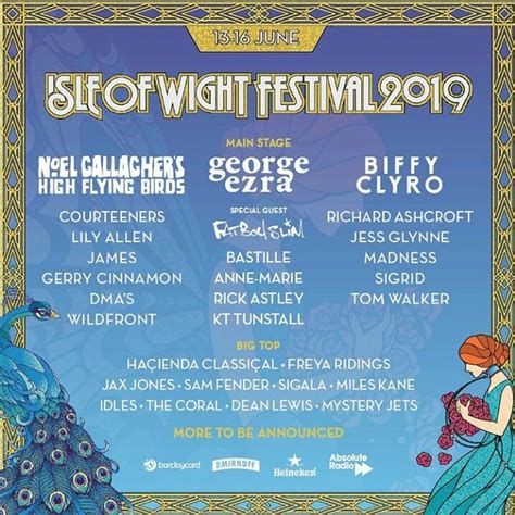 First Acts Announced For The Isle Of Wight Festival 2019