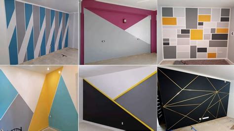 100 Geometric Wall Painting Designs Ideas 2024 Geometric Accent Wall