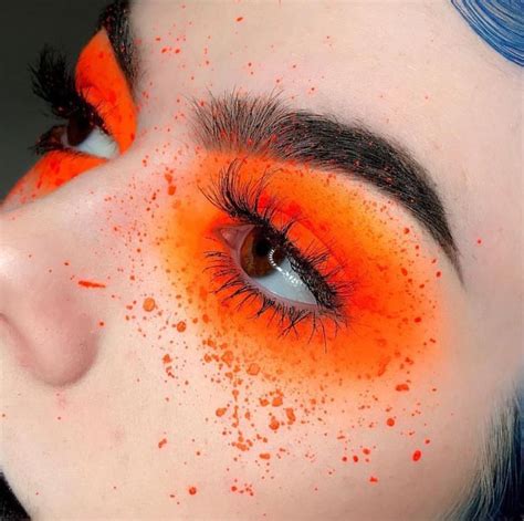 Crazy Eye Makeup Orange Eye Makeup Eye Makeup Cut Crease Bold Eye