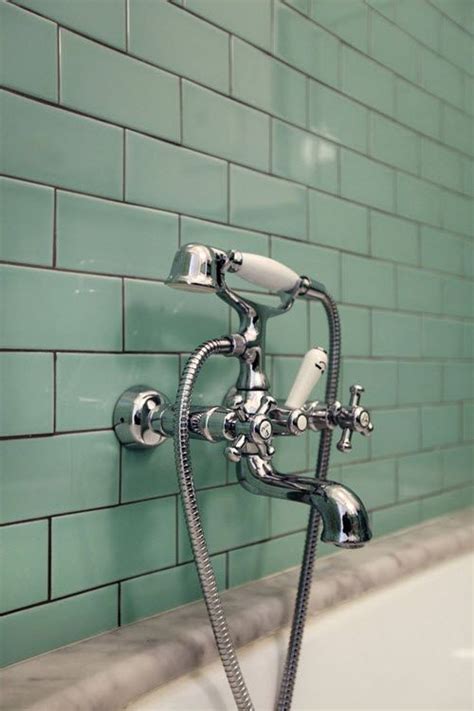 Mint Green Bathrooms Green Tile Bathroom Teal Tile Trendy Bathroom
