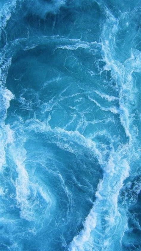 Swirling Blue Ocean Waves Iphone 5s Wallpaper Waves