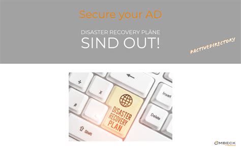 Secure Your Ad Disaster Recovery Pläne Sind Out Beatrice Ombeck