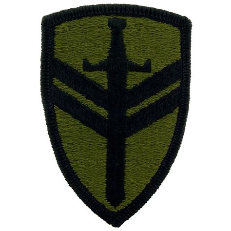 United States Army 2nd Support Command Subdued 3 Embroidered Iron On