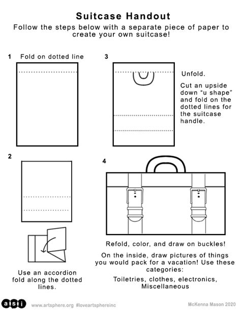Foldable Printable Suitcase Template Printable Templates Free