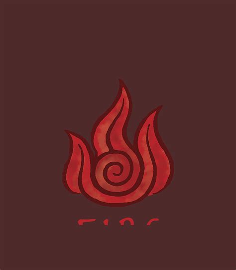 Avatar The Last Airbender Fire Element Symbol Text Sketch Digital Art