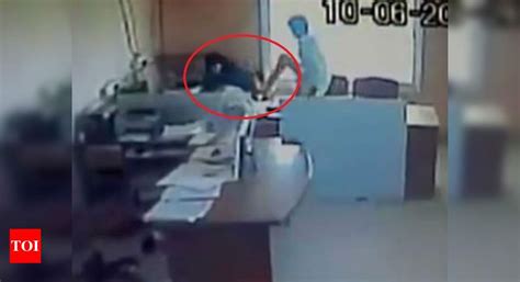 Caught On Camera Man Kicks Fasting Muslim Woman Colleague In Karnataka
