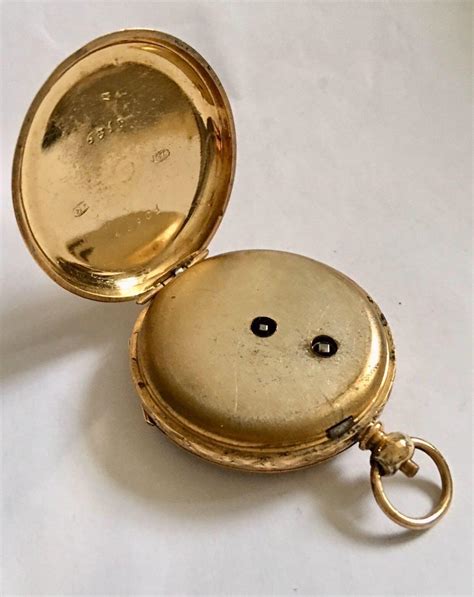 small 18k gold victorian period key wind thrussell and son geneve pocket watch at 1stdibs