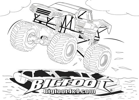Monster Jam Truck Pages Coloring Pages