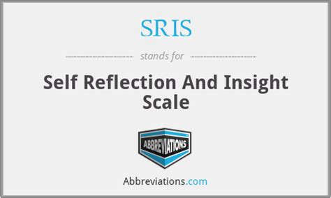 Sris Self Reflection And Insight Scale