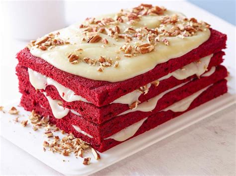This moist red velvet cake is filled with layer upon layer of cream cheese frosting and topped with credit: Grandma's Red Velvet Cake Recipe | Sunny Anderson | Food ...