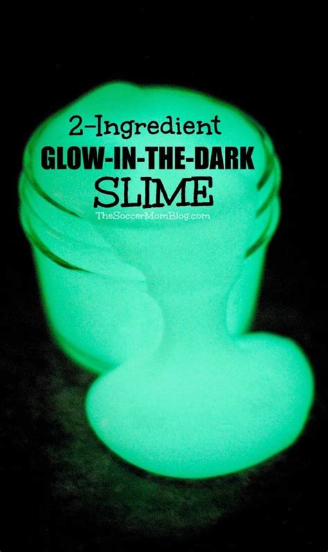 2 Ingredient Glow In The Dark Slime Diy Slime Slime For Kids Diy
