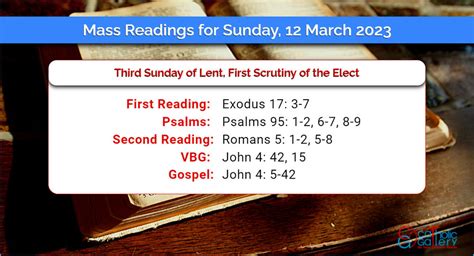 Daily Mass Readings Th March Sunday