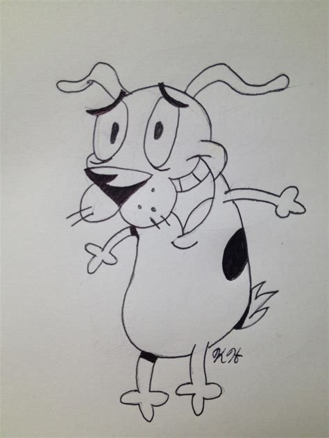 Courage The Cowardly Dog Drawing By Minty42 On Deviantart