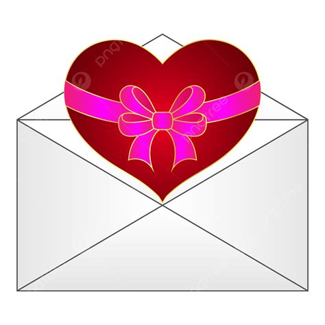 Rojo Amor Sobre Carta Clipart Png Icono De Sobre De Corazón Carta De Amor Romantica Letras