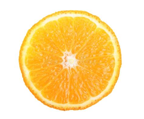 Orange With Slice And Leaf Isolated On The White Background Stock Image