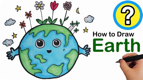 How To Draw Earth Easy For Kids Youtube