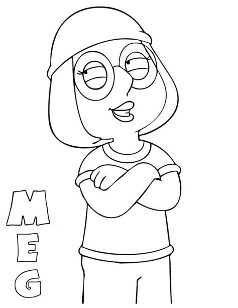 Download and print these adorable coloring pages about family for your kids. Meg From Family Guy Coloring Page : Kids Play Color