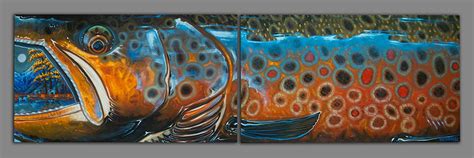 2 Panel Abstract Brown Autumn Original Oil Painting Derek Deyoung