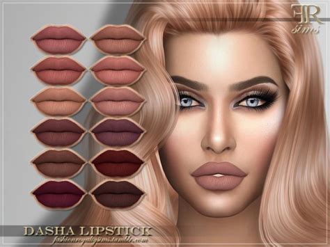 The Sims Resource Dasha Lipstick By Fashionroyaltysims Sims 4 Downloads