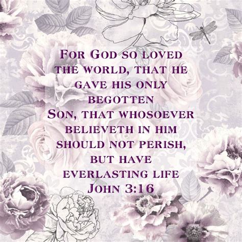 John 316 Kjv For God So Loved The World Everlasting Life Begotten Son