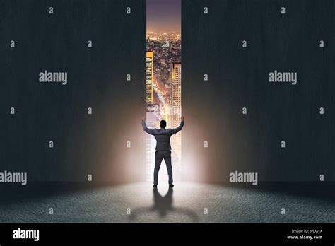 Businessman Walking Towards His Ambition Stock Photo Alamy