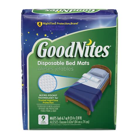 Goodnites Disposable Bed Pads For Nighttime Bedwetting Non Slip